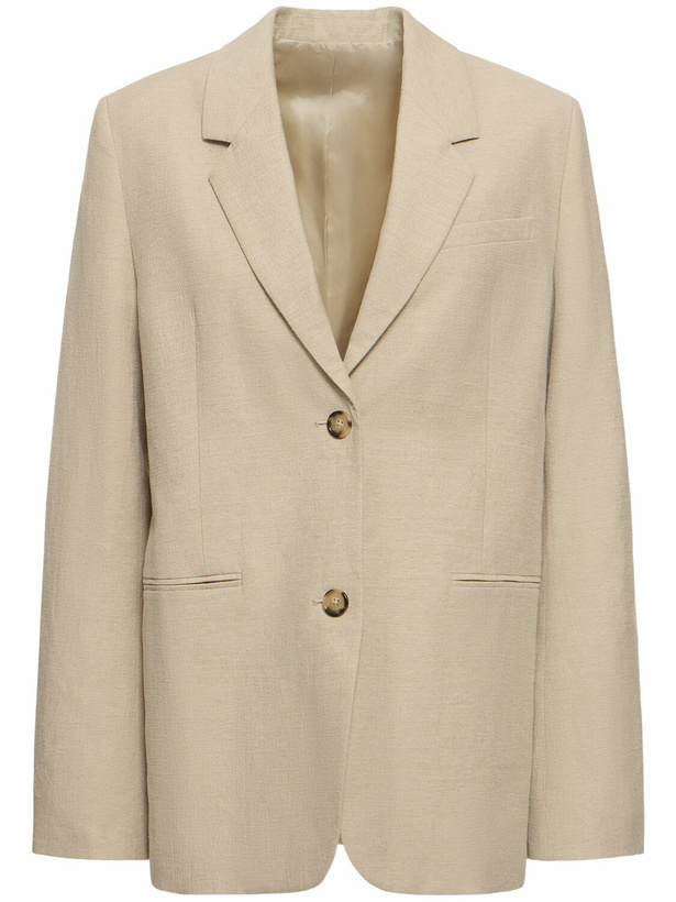 Photo: TOTEME Tailored Suit Linen Blend Jacket