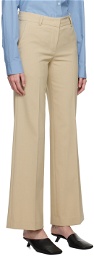 System Beige Creased Trousers