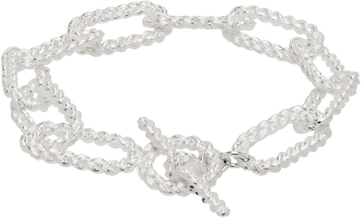 Bleue Burnham Silver Braided Link Bracelet