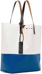 Marni White & Blue Tribeca Tote