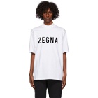 Fear of God Ermenegildo Zegna White Oversized Logo T-Shirt