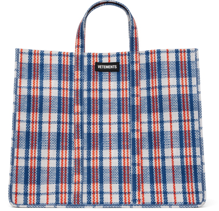 Photo: VETEMENTS Blue Barbes Shopper Tote