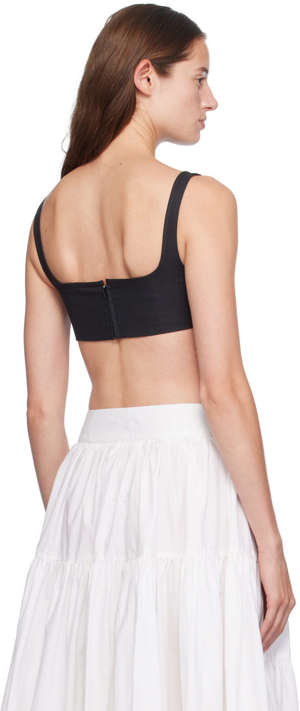 Sandy Liang Black Recess Tank Top