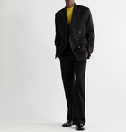 Balenciaga - Double-Breasted Stretch-Virgin Wool Twill Blazer - Black