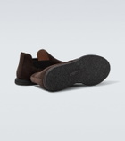 The Row Parker suede slip-on shoes