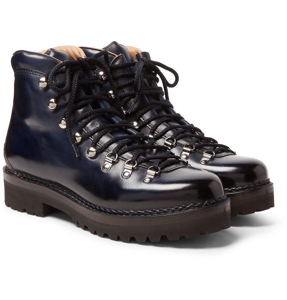 Photo: Ralph Lauren Purple Label - Fidel Leather Boots - Men - Navy