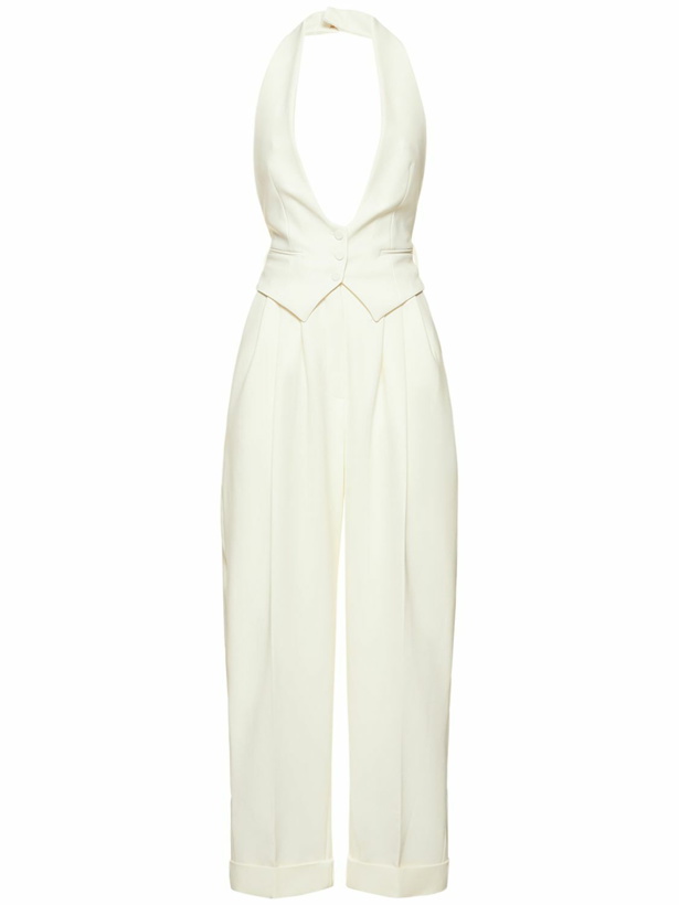 Photo: ALEXANDRE VAUTHIER Twill Tuxedo Halter Jumpsuit