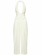 ALEXANDRE VAUTHIER Twill Tuxedo Halter Jumpsuit