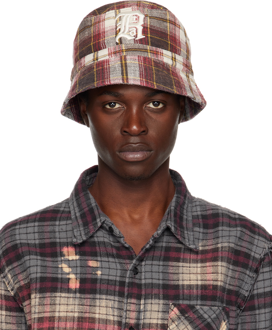 R13 Burgundy Layered Bucket Hat R13