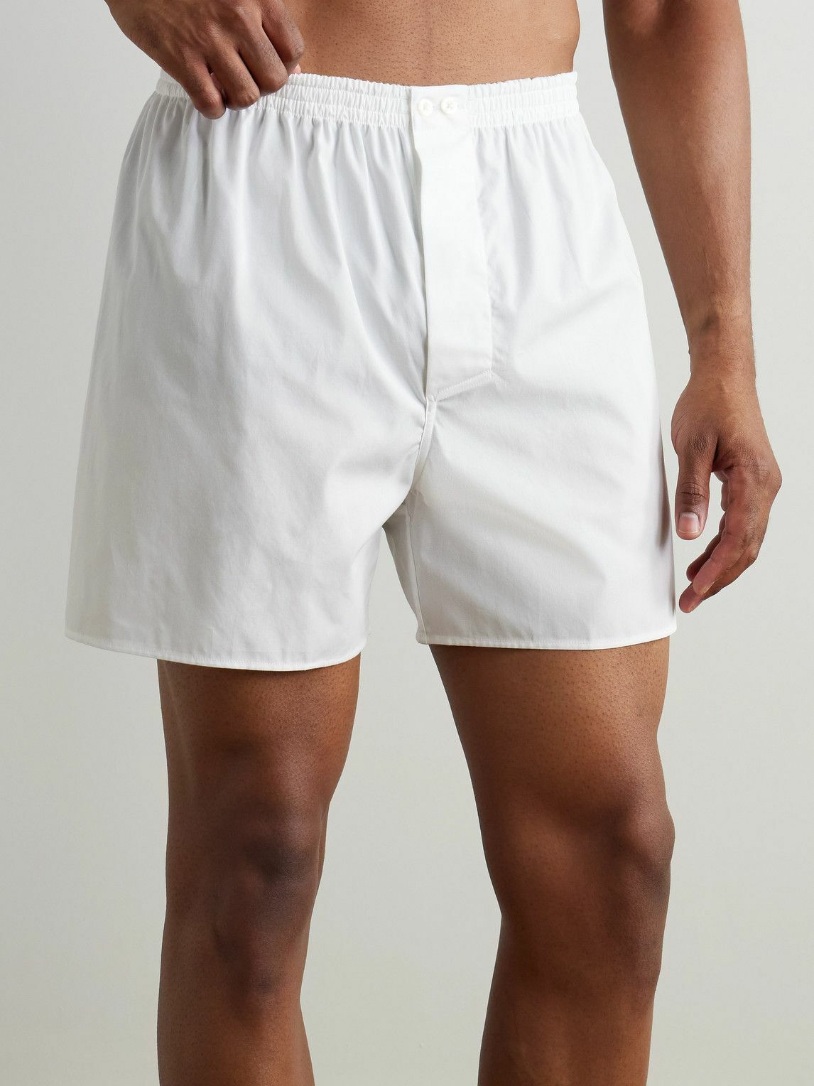 ZIMMERLI - End-On-End Cotton Boxer Shorts - White