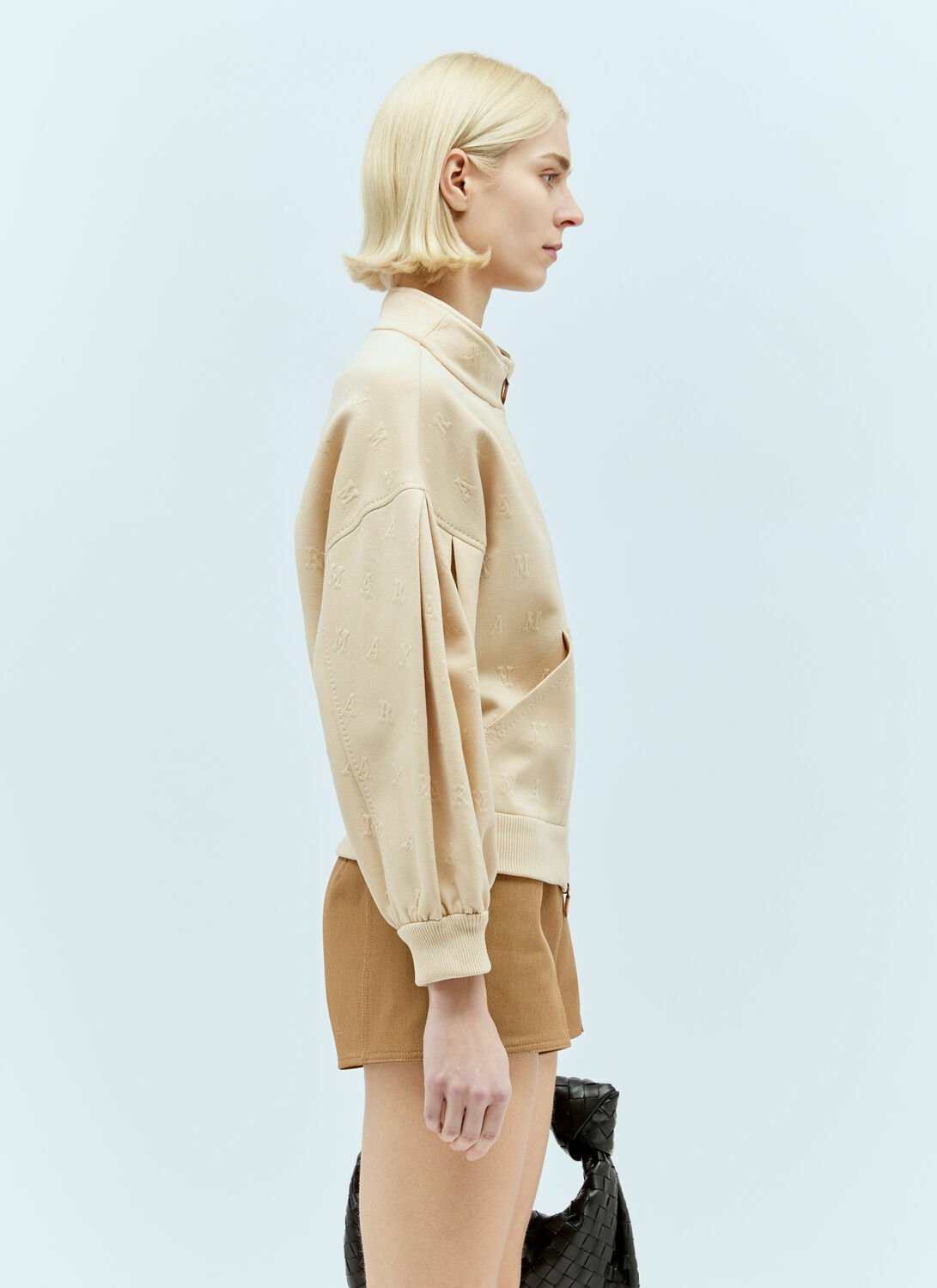 Max Mara Logo Jacquard Bomber Jacket
