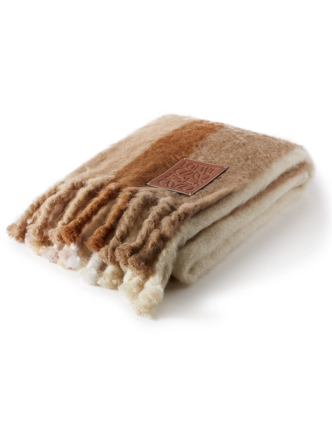 Loewe - Logo-Appliquéd Two-Tone Mohair-Blend Cushion Loewe