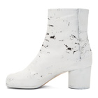 Maison Margiela SSENSE Exclusive Black White-Out Tabi Boots