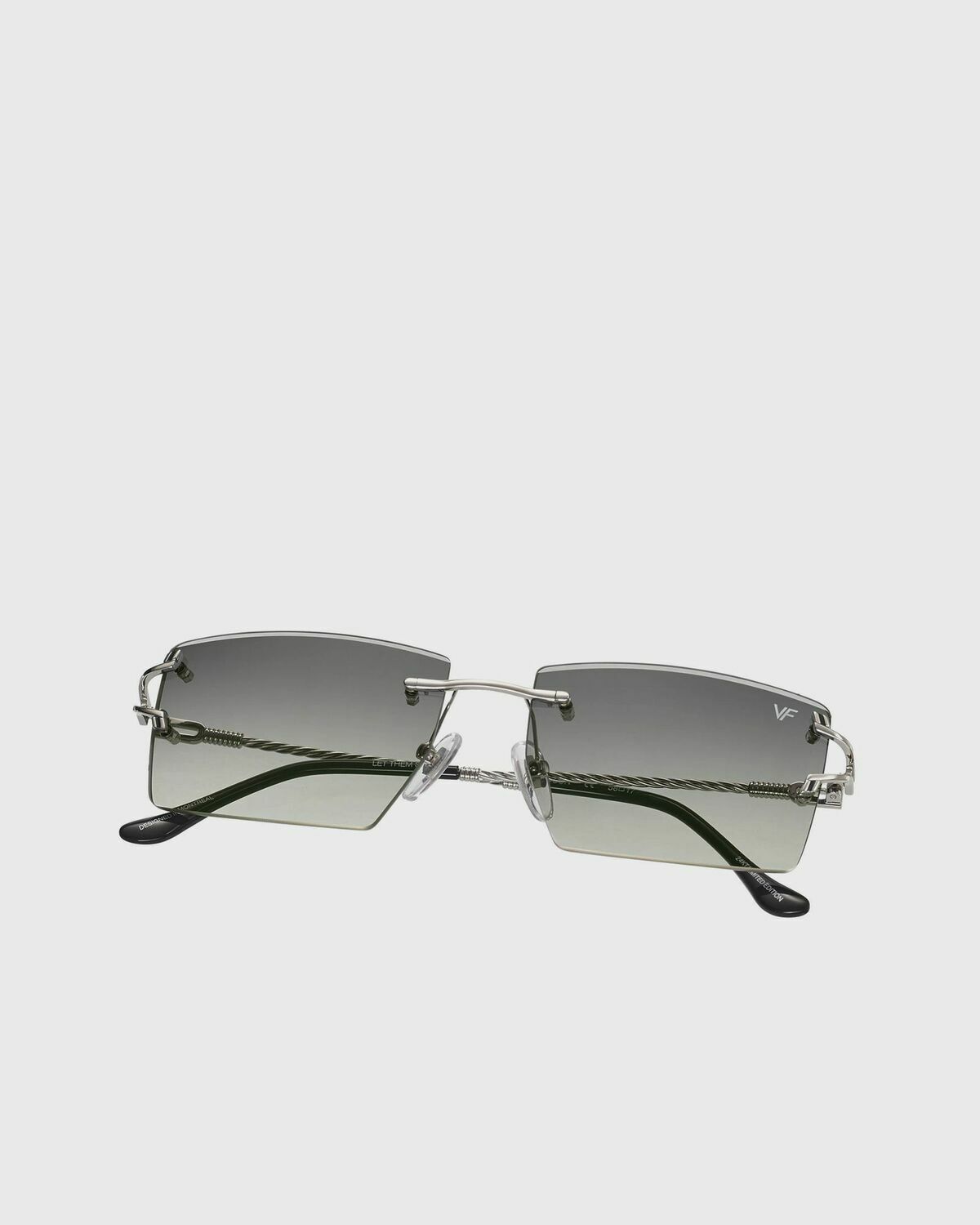 Vintage Frames Vf Icon Drill Mount 24kt White Gold Silver Eyewear