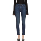 Khaite Blue Vanessa High-Rise Straight Jeans