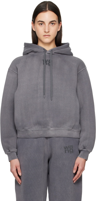 Photo: alexanderwang.t Gray Puff Logo Hoodie