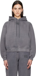 alexanderwang.t Gray Puff Logo Hoodie