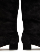 Aquazzura Remi 35 Suede Over-the-knee Boots Black
