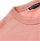 Acne Studios - Fairview Logo-Appliquéd Fleece-Back Cotton-Jersey Sweatshirt - Pink