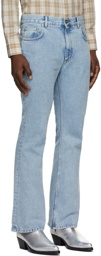 Ernest W. Baker Blue Organic Denim Flare Jeans