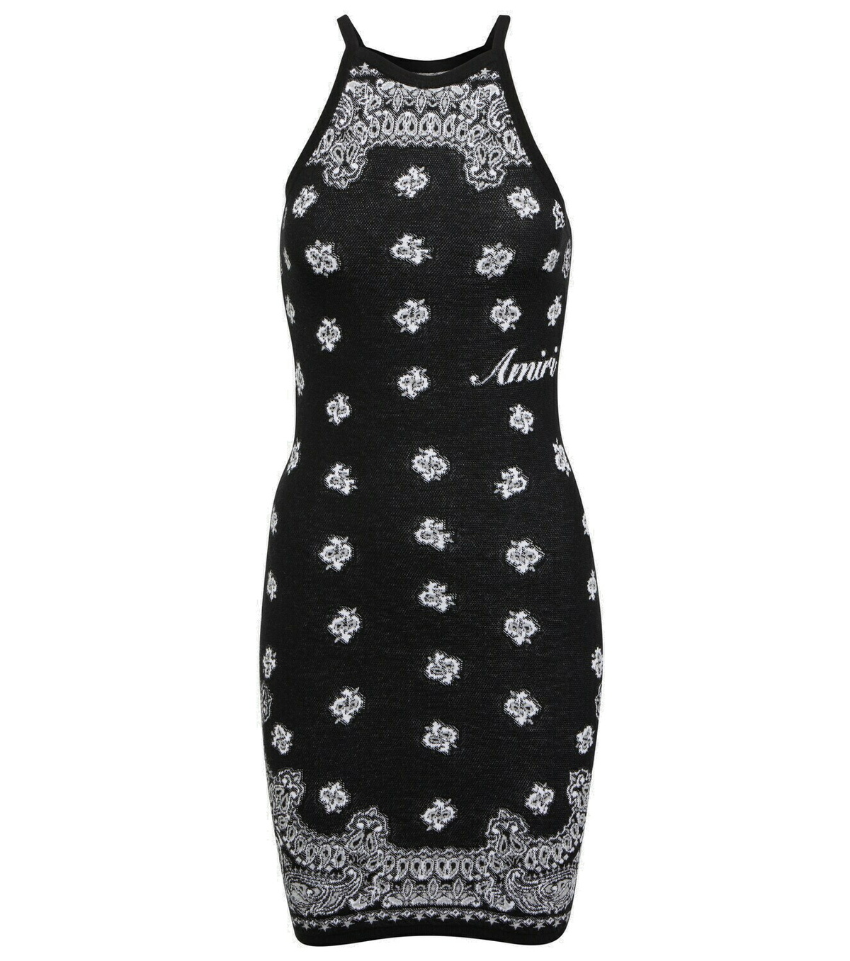 Amiri Bandana-printed halterneck cotton minidress Amiri