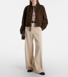 Brunello Cucinelli Cropped suede jacket