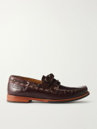 Grenson - Claude Leather Boat Shoes - Brown