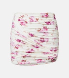 Magda Butrym Floral-appliqué ruched miniskirt