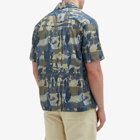 Norse Projects Men's Mads Print Vacation Shirt in Steel Blue