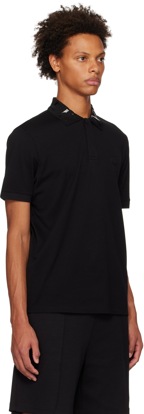 Placket Examplepolo Moncler Black Concealed Placket Polo Moncler