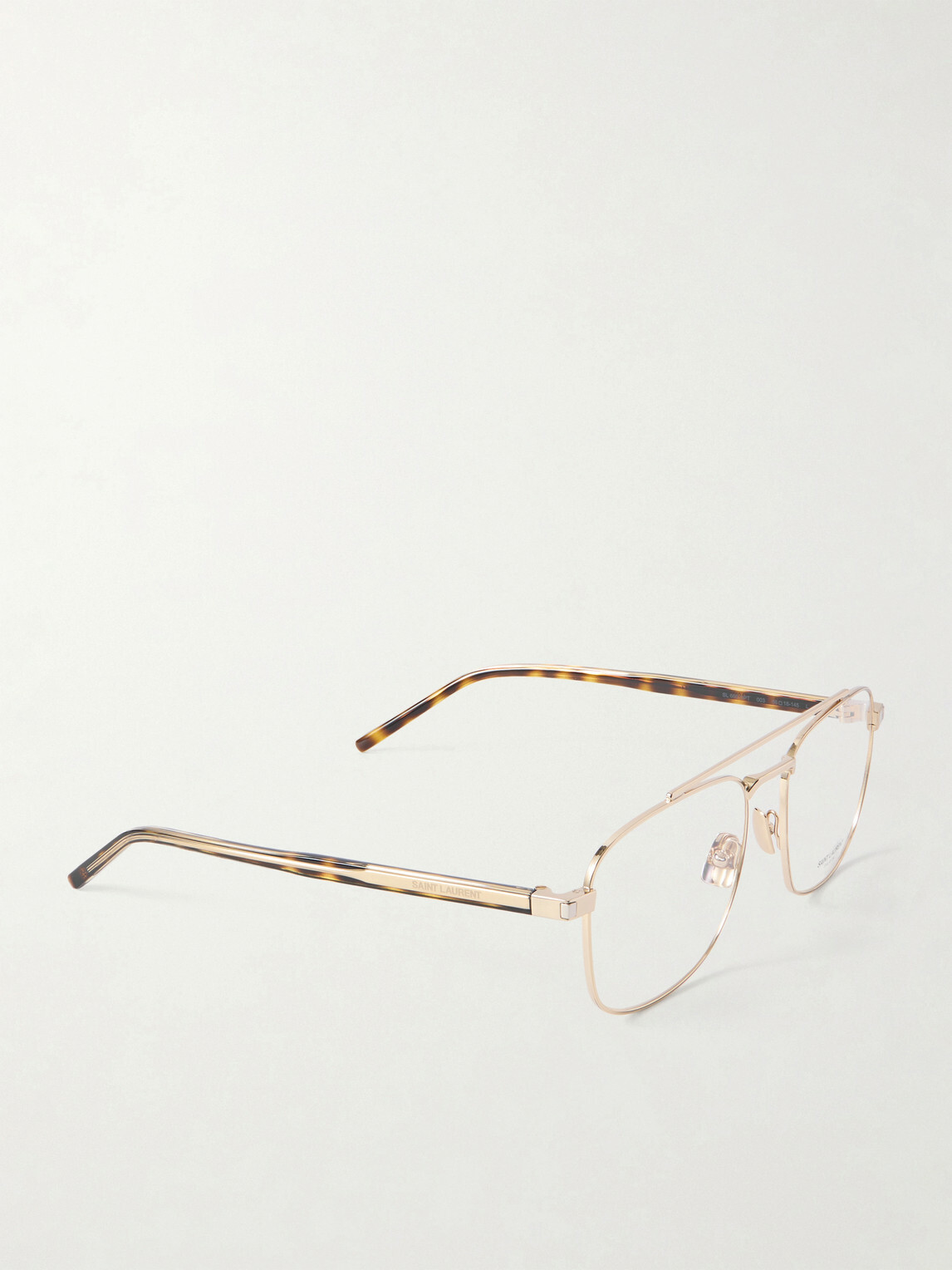 SAINT LAURENT - Pilot viator-Style Gold-Tone Optical Glasses