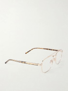 SAINT LAURENT - Pilot viator-Style Gold-Tone Optical Glasses