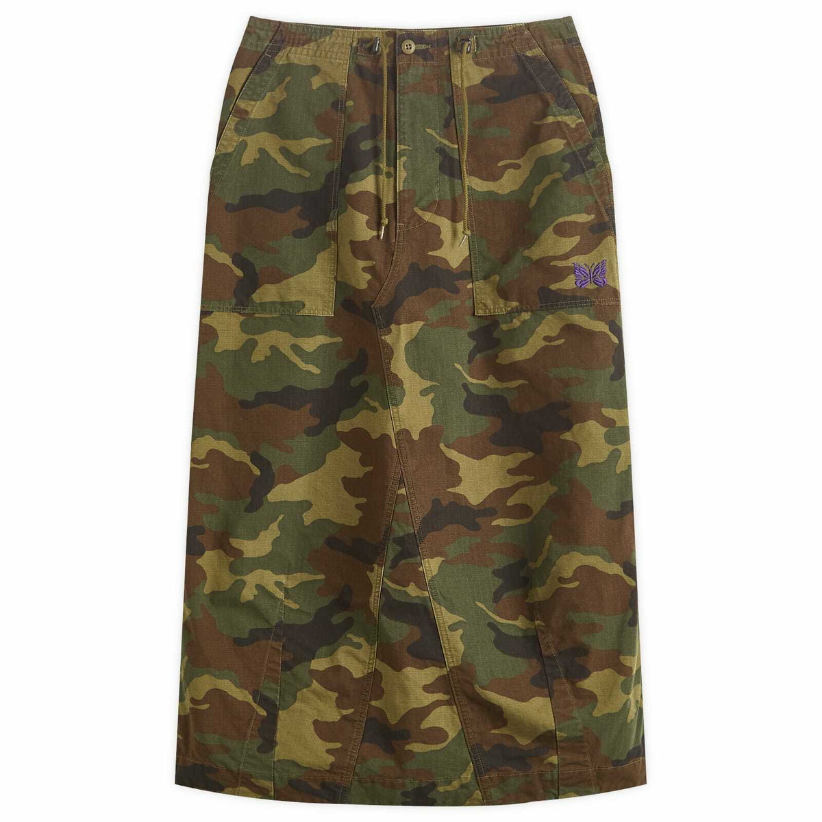 Needles Women's String Fatigue Skirt in Olive Needles