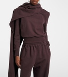 Magda Butrym Draped scarf-detail cotton sweatshirt