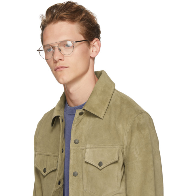 Linda Farrow Luxe Silver Round 805C9 Glasses Linda Farrow Luxe