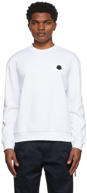 Photo: Moncler White Logo Sweatshirt