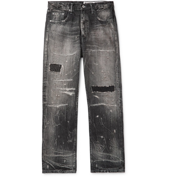 Photo: Neighborhood - Distressed Denim Jeans - Black