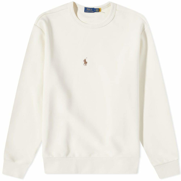 Photo: Polo Ralph Lauren Men's Centre Logo Crew Sweat in Clubhouse Cream