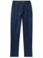 Kiton - Straight-Leg Cotton-Blend Twill trousers - Blue