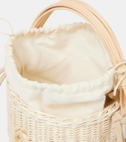 Ruslan Baginskiy Iza rattan-trimmed wicker basket bag