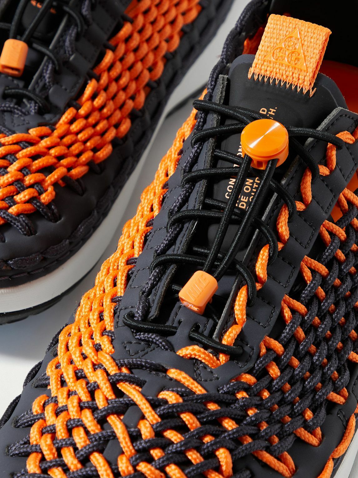 Nike - ACG Watercat Rubber-Trimmed Woven Cord Sneakers - Orange Nike