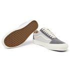 Vans - OG Old Skool LX Leather-Trimmed Suede and Canvas Sneakers - Gray