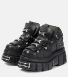 Vetements - x New Rock leather platform sneakers