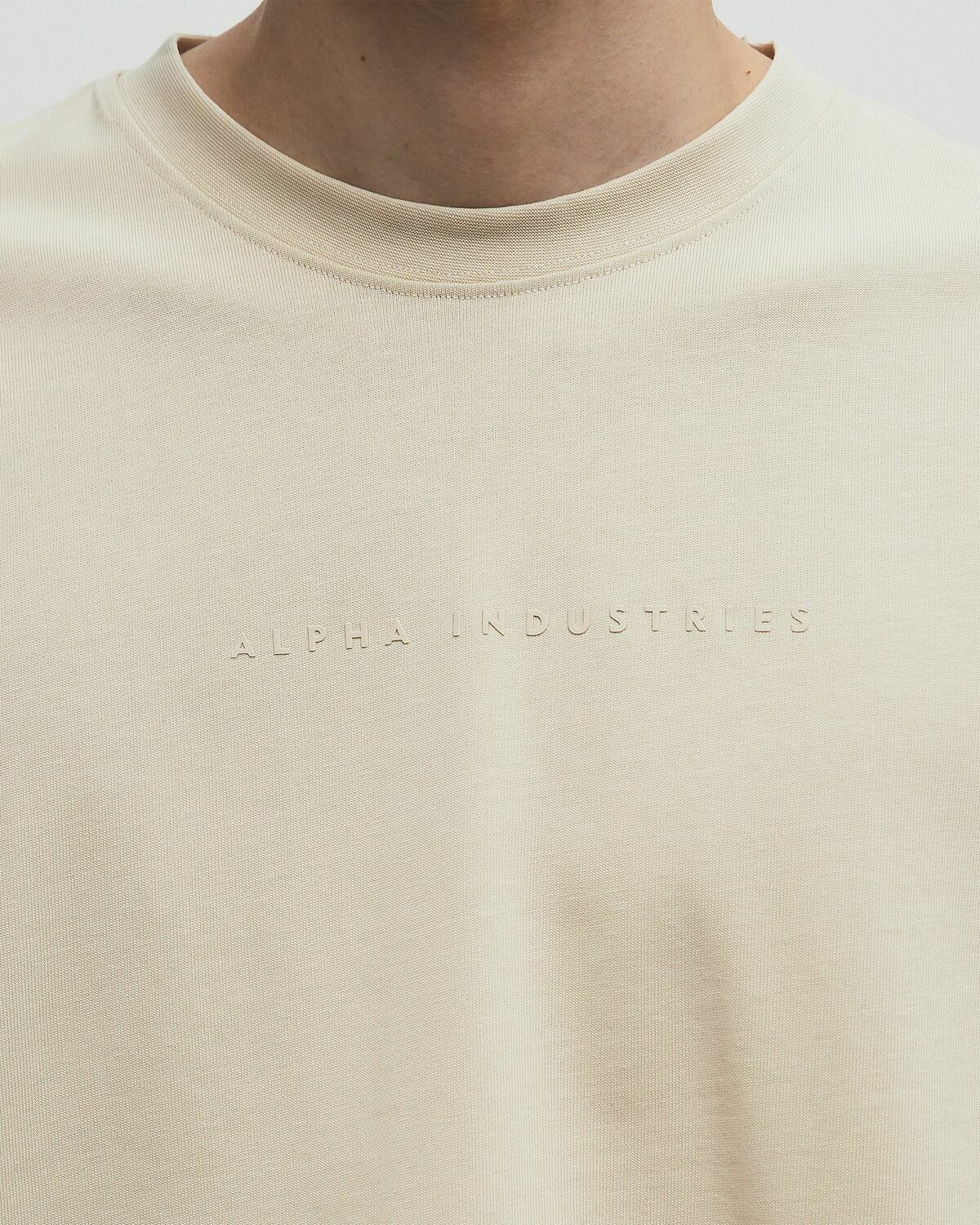 Alpha Industries Base Tee Beige Mens Shortsleefe