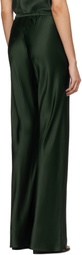 Silk Laundry Green Bias Cut Lounge Pants