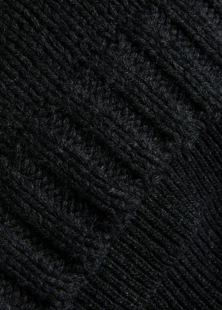Our Legacy False Layered-effect Merino Wool Jumper Charcoal