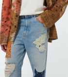 Alanui - Patchwork wide-leg jeans