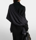 Ferragamo Gancini jacquard wool scarf