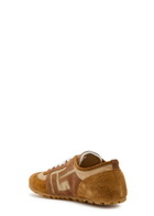 Balmain Racer 45 Suede and Nylon Sneakers Beige