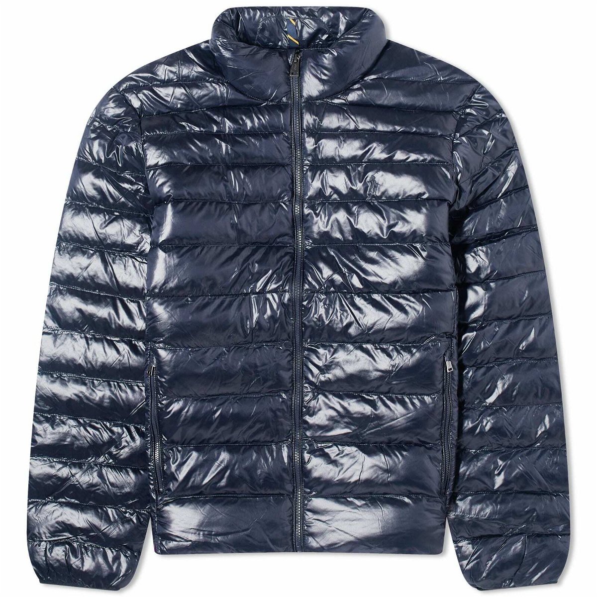 Photo: Polo Ralph Lauren Men's Terra Chevron Insulated Jacket in Collection Navy Glossy
